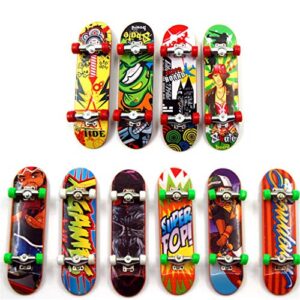 caoren mini skateboard, 2pcs finger board tech truck mini skateboards alloy stent party favors gift