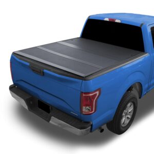 armordillo coverex tfx low profile flush mount hard tri-fold truck bed tonneau cover 7162341 fits 2004-2014 ford f150 f-150/2006-2008 lincoln mark lt 5.5 ft (66") short bed