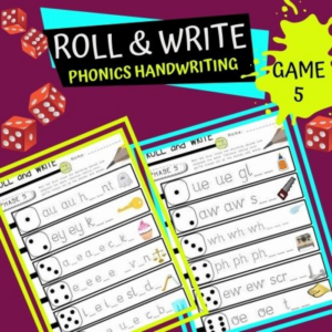 roll & write phonics handwriting (game 5)