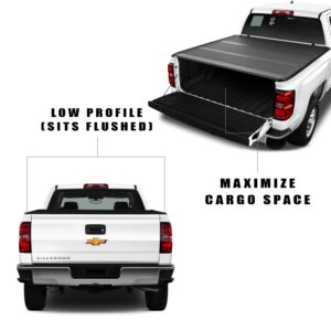 Armordillo USA 7162174 CoveRex TFX Series Low Profile Hard Tri-Fold Truck Bed Tonneau Cover Fits 2014-2018 Chevy Silverado/GMC Sierra 1500 5.8 Ft (68") Short Bed