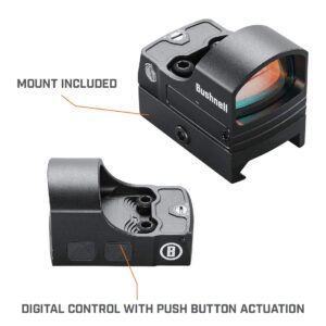 Bushnell RXS100 Reflex Sight, Red Dot Sight with 4 MOA and 8 Brightness Settings, Durable with Long Battery Life