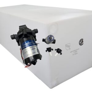 Class A Customs | 75 Gallon RV Concession Fresh Water Holding Tank with 12 Volt Water Pump | T-7500-PUMP