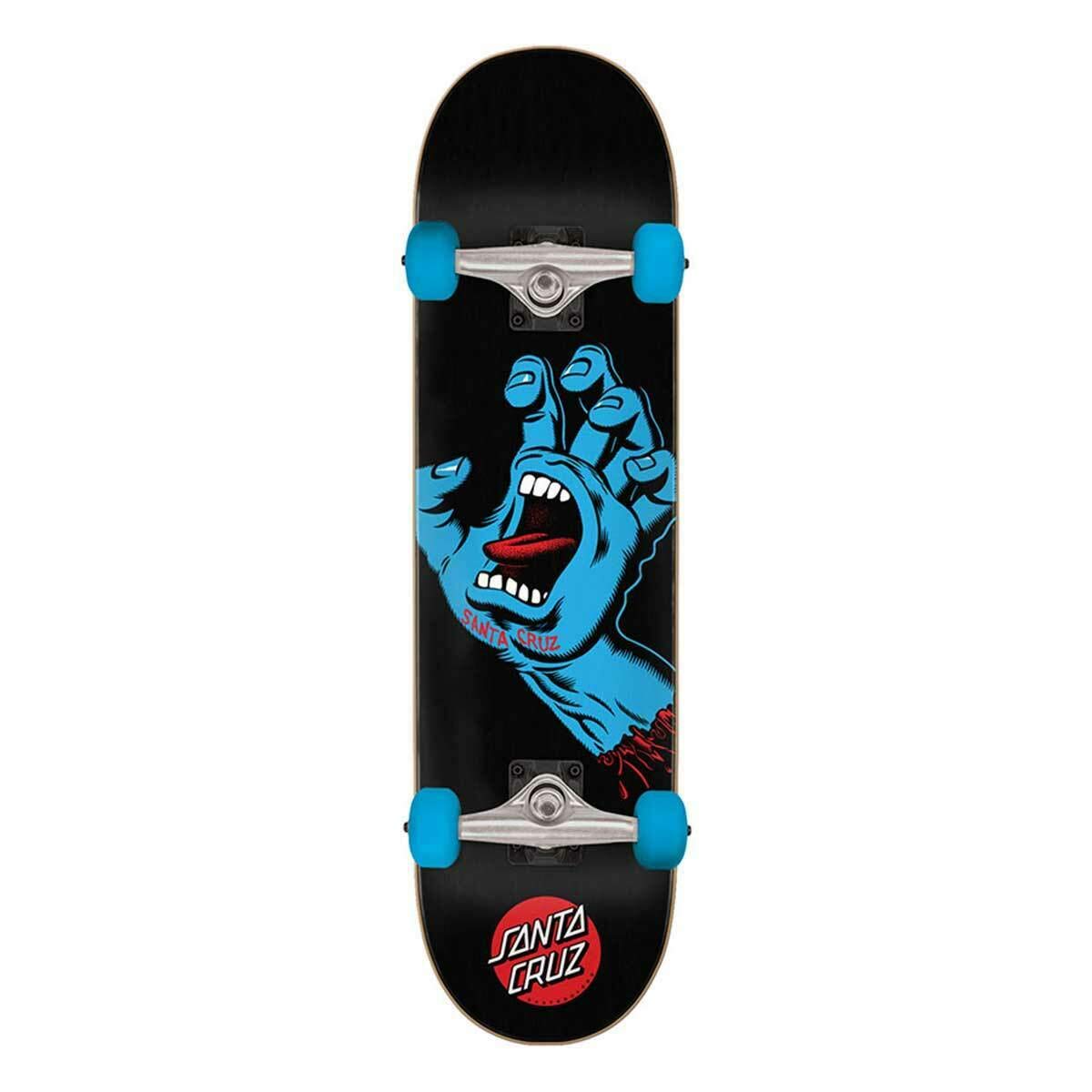 SANTA CRUZ 8.0" x 31.25" Skateboard Complete - Screaming Hand Full, Black