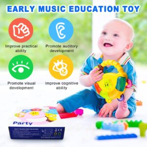 OKREVIEW Baby Rattles Activity Bell Toy - Baby Toy 6 to 12 Months Babies Music Rattles Toy with Song Lighting Modes, Infant Toy Colorful Birthday Gift