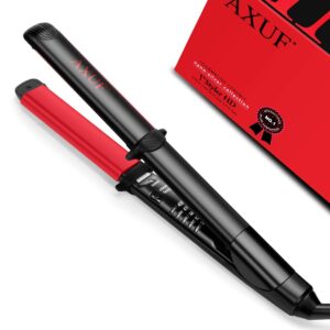 AXUF Hair Straightener, 2 in 1 Straightens & Curls with Adjustable Temp, Auto-Off Flat Iron, 1 Inch Dual Voltage - Flat Iron