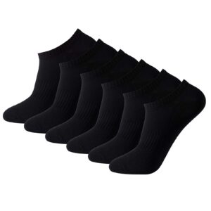 men's 6-pack black anti odor sweat wicking quick dry casual no show sports socks,size 7-12