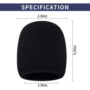 3 Piece Blue Yeti Mic Cover Foam Microphone Windscreen for Blue Yeti, Yeti Pro Condenser Microphone(Size A, Black)