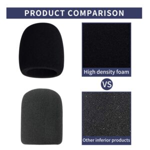 3 Piece Blue Yeti Mic Cover Foam Microphone Windscreen for Blue Yeti, Yeti Pro Condenser Microphone(Size A, Black)