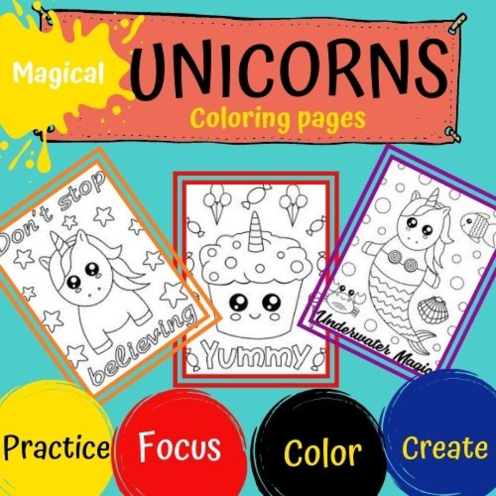 Magical Unicorn Coloring Pages