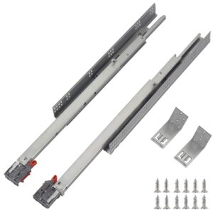 ocg soft close undermount drawer slides 21 inch (6 pairs), full extension concealed drawer runners, come with mounting screws and brackets