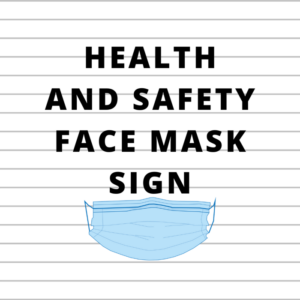 holiday easter bunny spring rabbit health and safety face mask sign