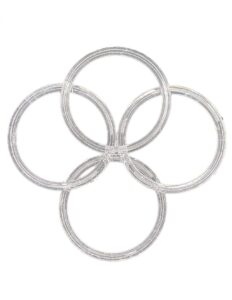 clear plastic rings 12 pieces - for arts & crafts and diy's (3" inch ring)