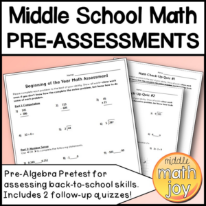 middle school math pre-assessment