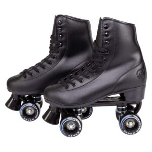 c seven c7skates quad roller skates | retro design (black, women's 9 / men's 8)