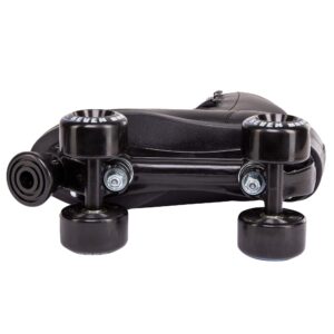 C SEVEN C7skates Quad Roller Skates | Retro Design (Black, Women's 9 / Men's 8)