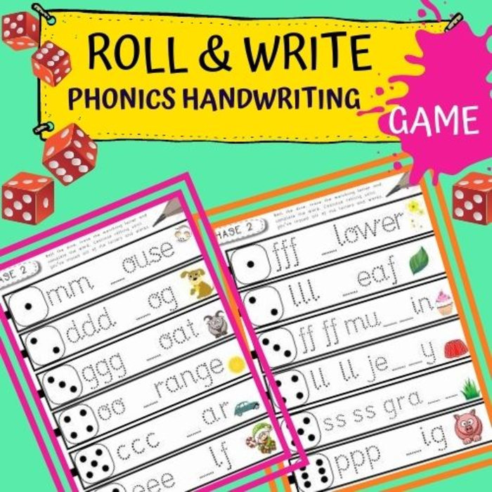 Roll & Write Phonics Handwriting Game