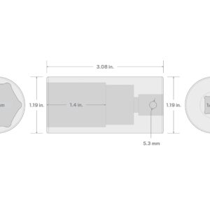 TEKTON 1/2 Inch Drive x 20 mm Deep 6-Point Impact Socket | SID23120