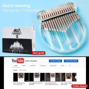 Kalimba, AKLOT Thumb Piano 17 Keys Crystal Finger Piano Rainbow Bear Start Kits with Protective Case Tuning Hammer Study Booklet Cleaning Cloth