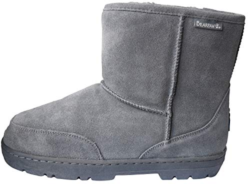 BEARPAW Men's Patriot Snow Boot, Charcoal, 10.5 M US