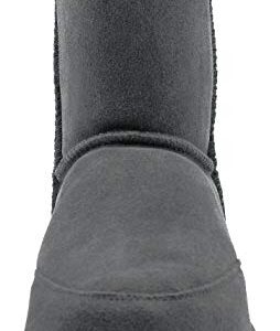 BEARPAW Men's Patriot Snow Boot, Charcoal, 10.5 M US