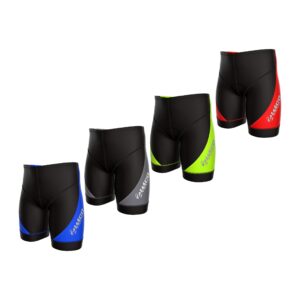 zimco active triathlon shorts mens tri shorts mens 2 rear pockets (gray, medium)