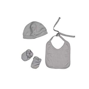 NORibaby Baby Gift Set. 9 Pieces/PIMA Cotton/KONJAC Sponge/Plush/Newborn Baby kit (Grey, 3-6 Months)