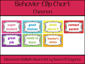 printable chevron behavior clip chart