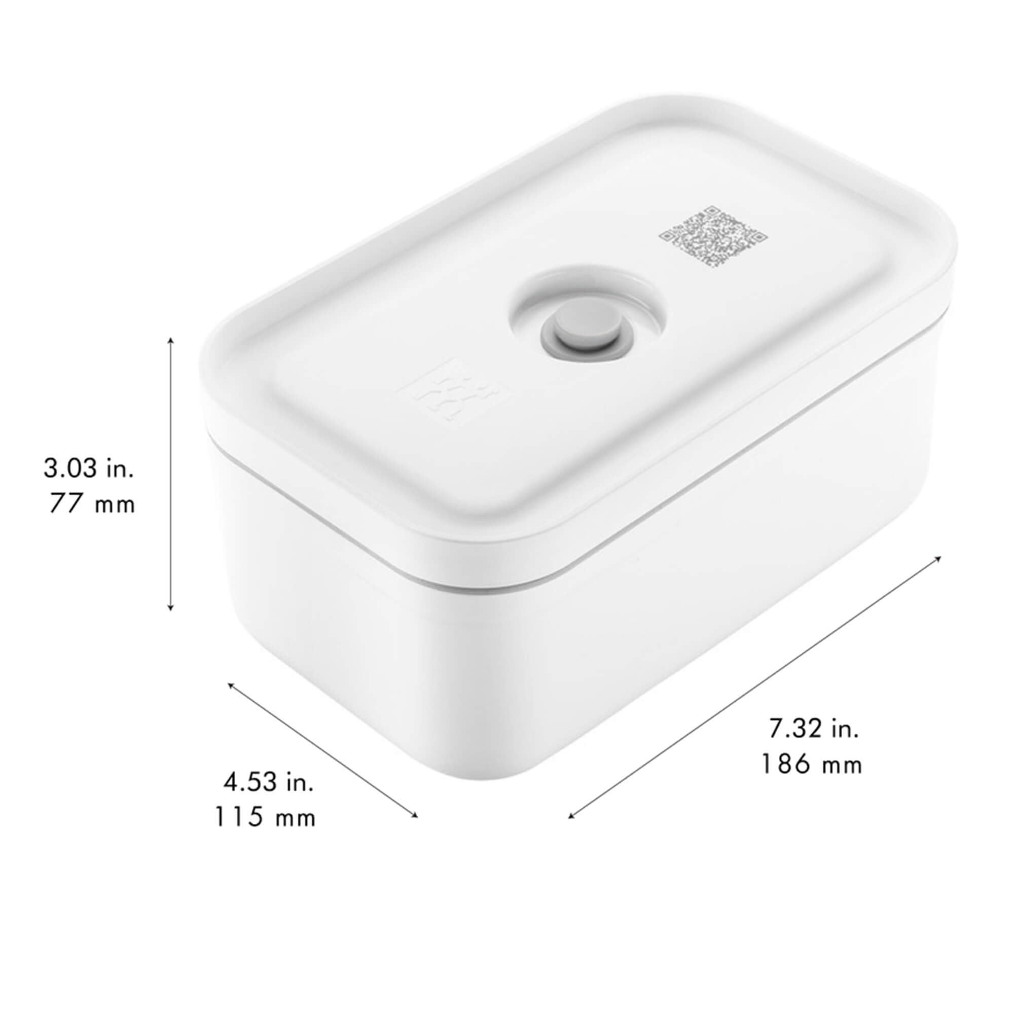 ZWILLING Fresh & Save Medium Lunch Box, Airtight Food Storage Container, Meal Prep Container, BPA-Free, White