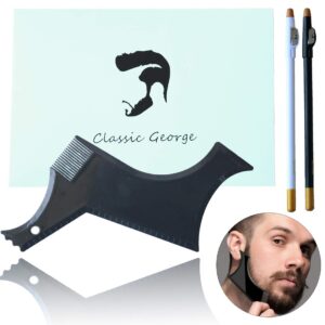 beard shaper inbuilt comb for perfect line up with edging use with beard trimmer barber razor to style your beard and facial hair beard shaping tool