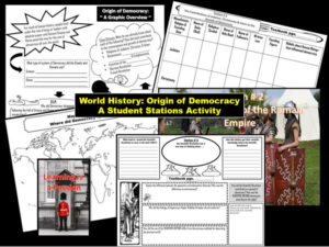 world history | origins of democracy: stations activity | distance learning