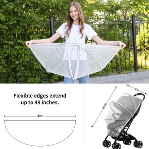 DUOMI Mosquito Net for Stroller,Encrypted Stroller Mosquito Net Full Cover with Double Zipper, Breathable & Foldable Netting for Baby Stroller Mosquito Net