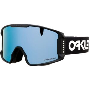 oakley line miner xm factory pilot snow goggle, mid-sized fit, factory pilot black/prizm snow sapphire irid, medium