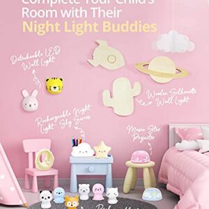 SomeShine Kids Night Light, Rechargeable Glowing Cute Kawaii Lamp Nightlights for Baby Room and Toddler, Portable Animal Lights Auto On Off, Fox Baby Stuff, Children Cute Gifts