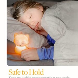 SomeShine Kids Night Light, Rechargeable Glowing Cute Kawaii Lamp Nightlights for Baby Room and Toddler, Portable Animal Lights Auto On Off, Fox Baby Stuff, Children Cute Gifts