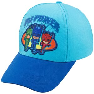 pj masks catboy, gekko and owlette toddler baseball cap (2-4t, light-blue)