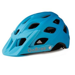 bike helmet, onbros mountain bike helmets for men and women, bicycle helmet with visor, lightweight adult bike helmet, skate cycling helmet