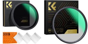 67mm variable nd2-32 & cpl lens filters kit (2 pcs) 1-5 stops variable nd lens filter & polarizing filter with 28 layer coated (nano-x series)