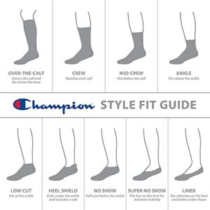 Champion Womens Socks, Double Dry Crew, Ankle, And Show, 6-pack No, White, 5-9 US