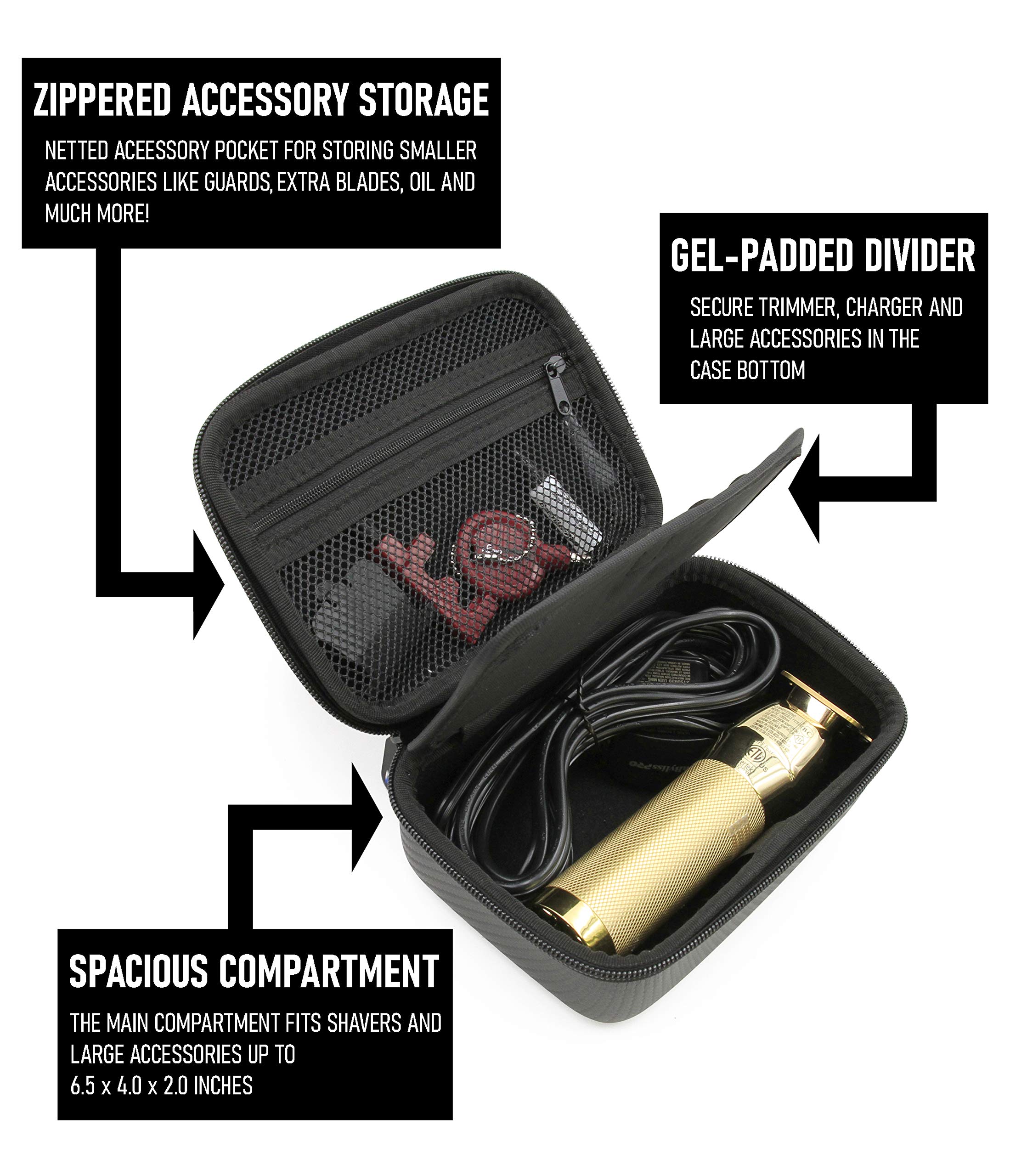 CASEMATIX Outlining Trimmer Case Compatible with BaByliss Trimmer Liners for Men and More Cordless Trimmer Accessories, Case Only Fits Cordless Models