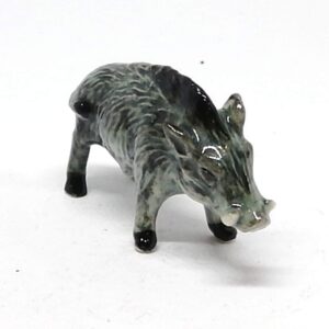 ZOOCRAFT Ceramic Boar Figurine Wild Animal Pig Miniature Statue Garden Home Decor DIY Craft