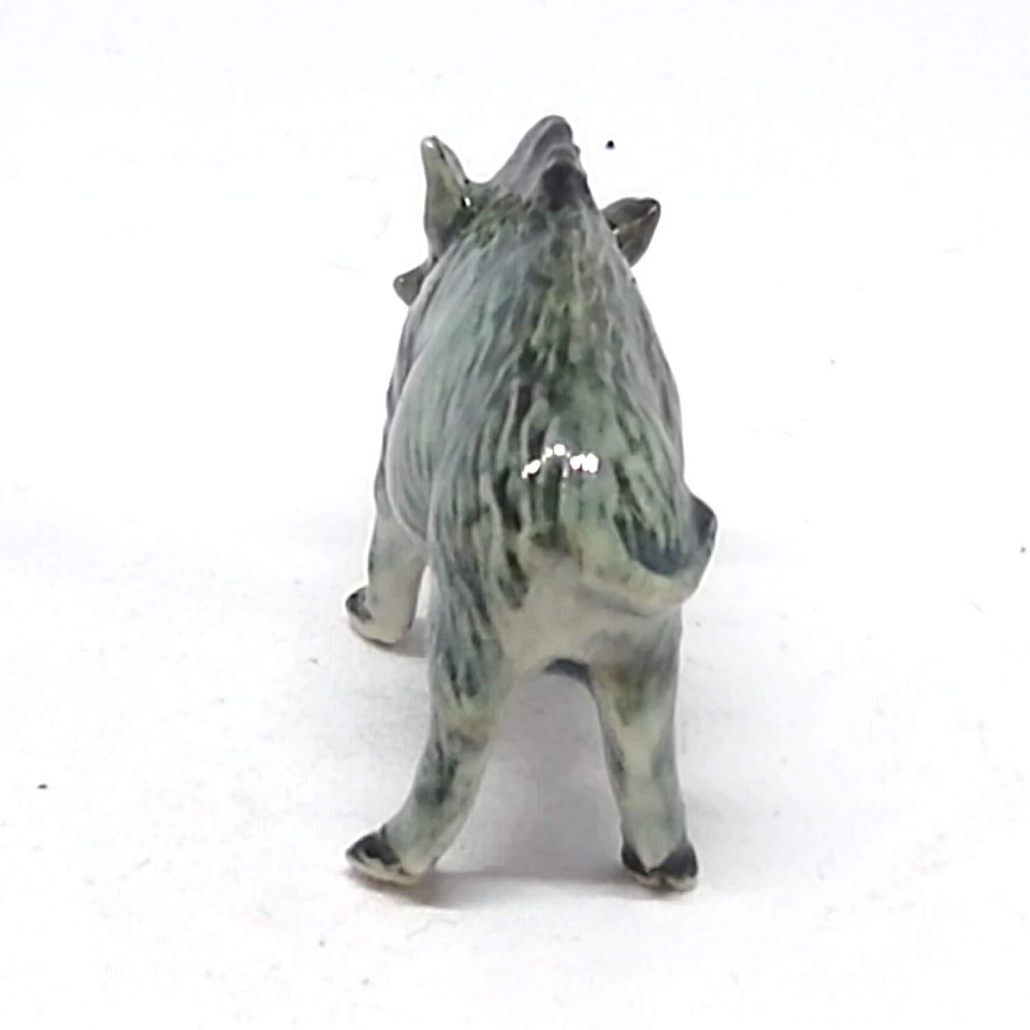 ZOOCRAFT Ceramic Boar Figurine Wild Animal Pig Miniature Statue Garden Home Decor DIY Craft