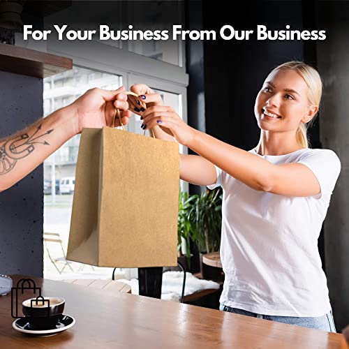 BagKraft Brown Paper Bags with Handles Mixed Size | 100% Recyclable Kraft Paper | Ideal for Gifts, Shopping, Boutique, Packaging, Merchandise, Grocery and Craft (30)