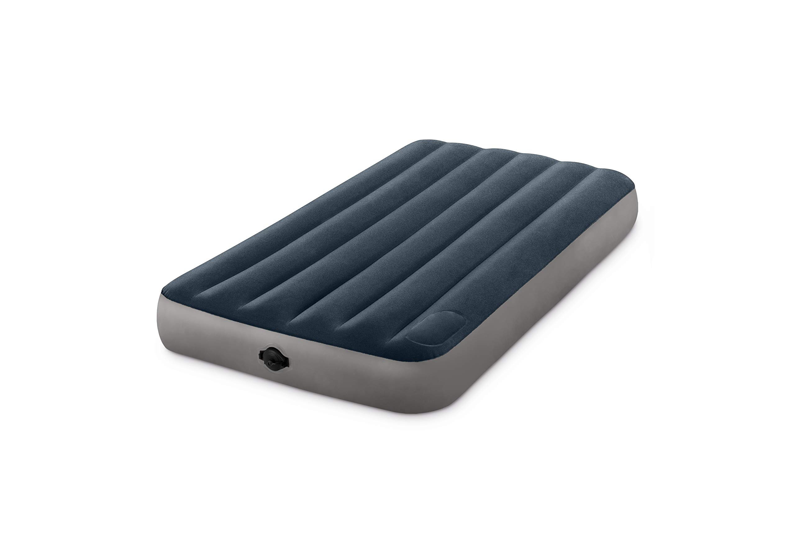 Intex 64781E Dura-Beam Standard Single-High Air Mattress: Fiber-Tech – Twin Size – 2-Step Pump – 10in Bed Height – 300lb Weight Capacity