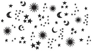 wall pops dwpk3757 see the stars art kit wall decal, blacks