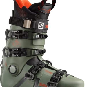 Salomon Shift Pro 130 at Mens Ski Boots Oil Green/Black/Orange Sz 11/11.5 (29/29.5)