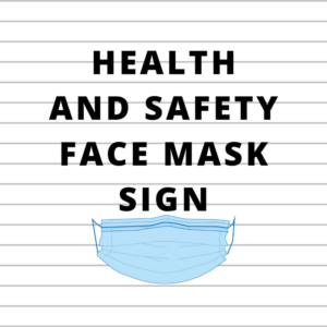 halloween pumpkin face mask classroom sign safety printable