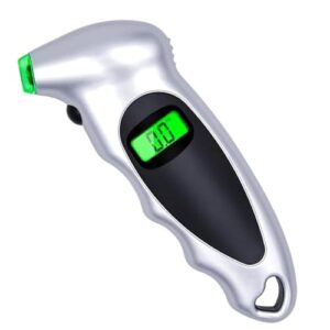 digital tire pressure gauge – backlit air measurement checker tool for bikes, cars, trucks - by hydraulax