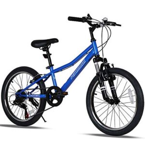 petimini 20 inch kids mountain bike for boys bike 5 6 7 8 9 years old youth bicycle white blue