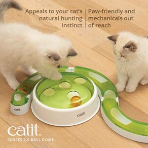 Catit Senses 2.0 Ball Dome Interactive Cat Toy - Motion-Activated Cat Toy with Two Modes of Play, Batteries Not Included