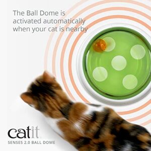 Catit Senses 2.0 Ball Dome Interactive Cat Toy - Motion-Activated Cat Toy with Two Modes of Play, Batteries Not Included